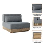 Miami Patio Wood 9 Piece Sofa Set - Image 15
