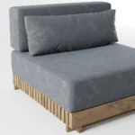 Miami Patio Wood 9 Piece Sofa Set - Image 9