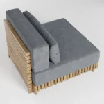 Miami Patio Wood 9 Piece Sofa Set - Image 8