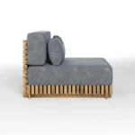 Miami Patio Wood 9 Piece Sofa Set - Image 6