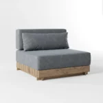 Miami Patio Wood 9 Piece Sofa Set - Image 5