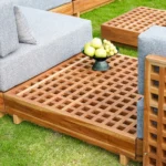 Modular Teak & Beech Outdoor Furniture Set - Image 11