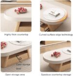 Scandinavian Style Oval Coffee Table - Image 7