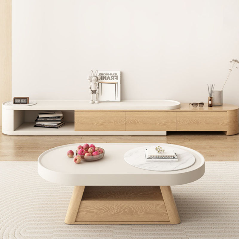 Scandinavian-Style-Oval-Coffee-Table-3.jpeg Scandinavian Style Oval Coffee Table - Image 1