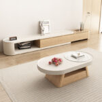 Scandinavian Style Oval Coffee Table - Image 4