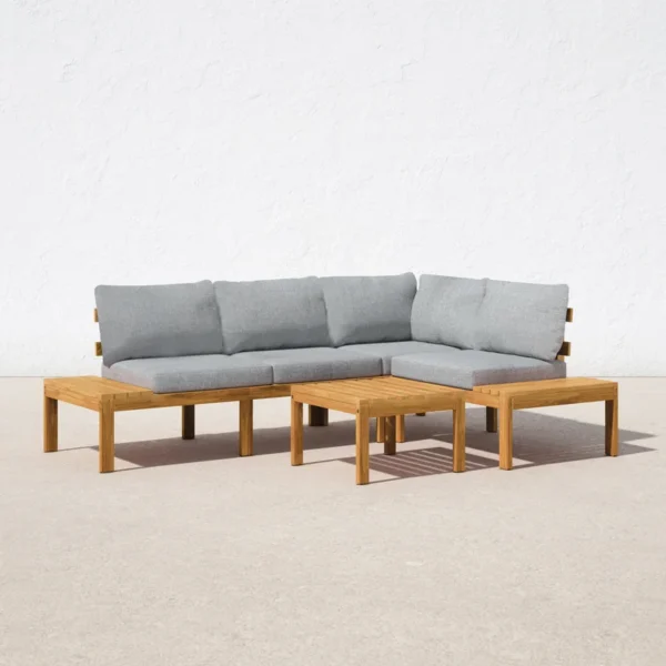 Fresh + Airy Outdoor Slatted Wood Set