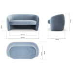 Mid-Century Velvet Loveseat - Image 23
