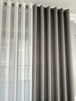 Premium Gray S‑Wave Curtains – Complete Set Included, Starting at 99 AED/sqm