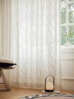 Elegant White Jacquard Net Sheer Curtains with Wavy Design – Complete Installation Set, Starting at 99 AEDsqm - Image 4