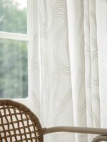 Elegant White Jacquard Net Sheer Curtains with Wavy Design – Complete Installation Set, Starting at 99 AEDsqm - Image 5