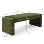 Modern Upholstered Velvet Bench - Image 10
