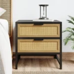 Western Rattan Nightstand