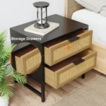 Western Rattan Nightstand - Image 3