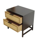 Western Rattan Nightstand - Image 8