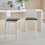 White Cane Barstool - Image 2
