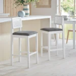 White Cane Barstool - Image 3