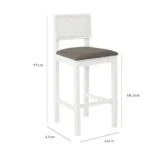 White Cane Barstool - Image 7