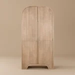 Arco Fluted White Oak Veneer Cabinet
