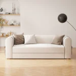 Karmel Boucle Side Storage Sofa Bed