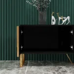Domini Black Wood TV Stand - Image 5