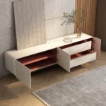 Infinity Beige Fluted TV Stand - Image 3