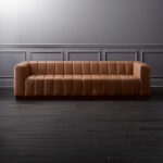Forte Saddle Faux Leather Sofa - Image 6