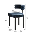 Modern Velvet Accent Chair - Image 3