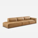 Brown Leather Sofa - Image 5