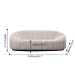 Oval Lounge Sofa - Image 5