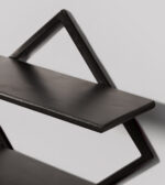 Black Steel & Wood Wall Shelf - Image 3
