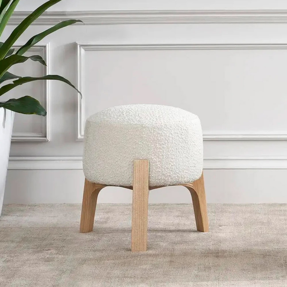 pouf.jpg Lee Boucle Stool - Image 1